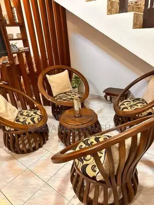 Wooden Sofa with Coffee Table
