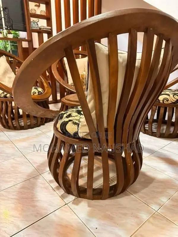 Wooden Sofa with Coffee Table