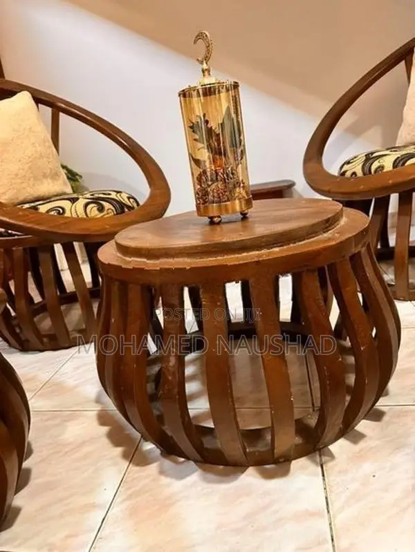 Wooden Sofa with Coffee Table