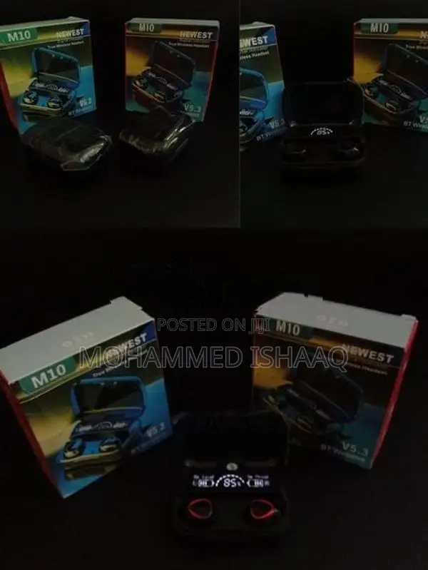 2 TWS M10 Earbuds Noise Cancellation