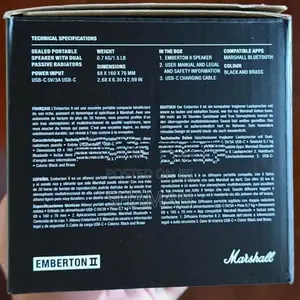 Marshall Emberton ii Bluetooth Speaker