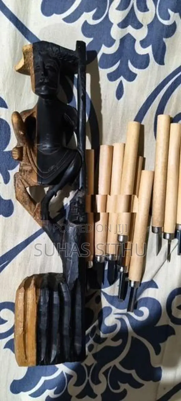 Antique Wooden Figurine Fisherman