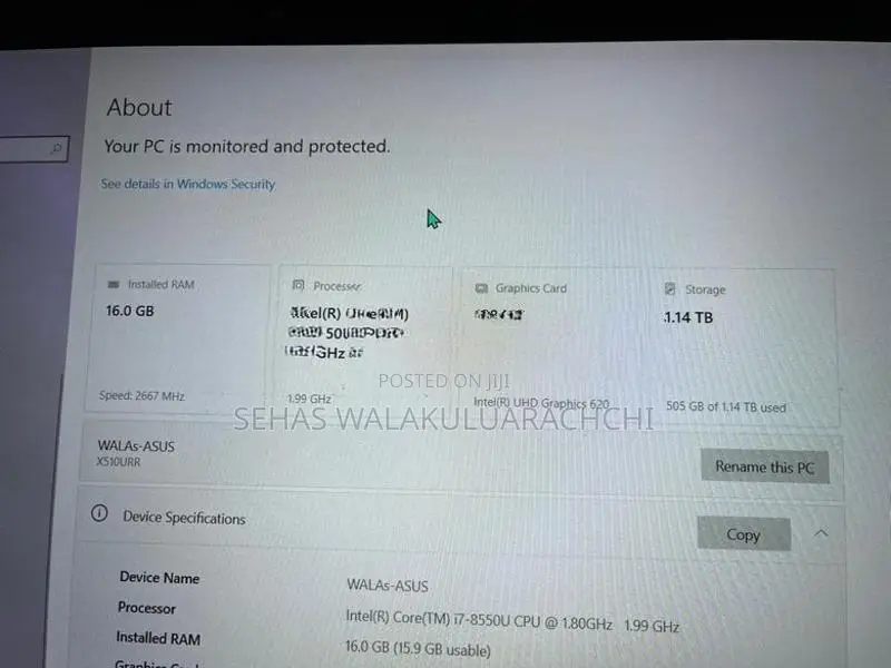 Asus Vivo Book S Intel Core i7 8th Gen | 16GB RAM SSD + HDD