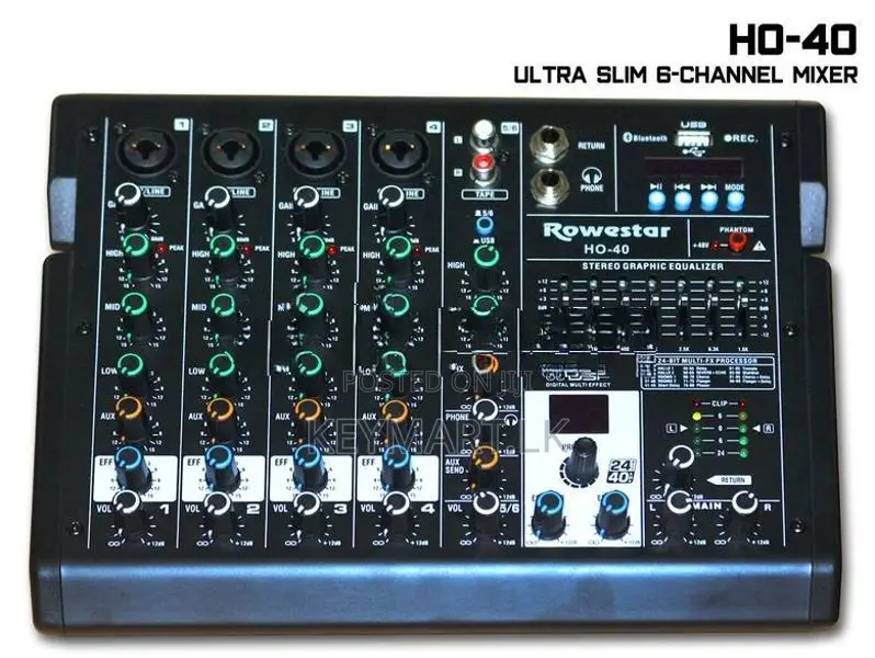 Sound / Audio mixer 6-Channel ROWESTAR HO-40