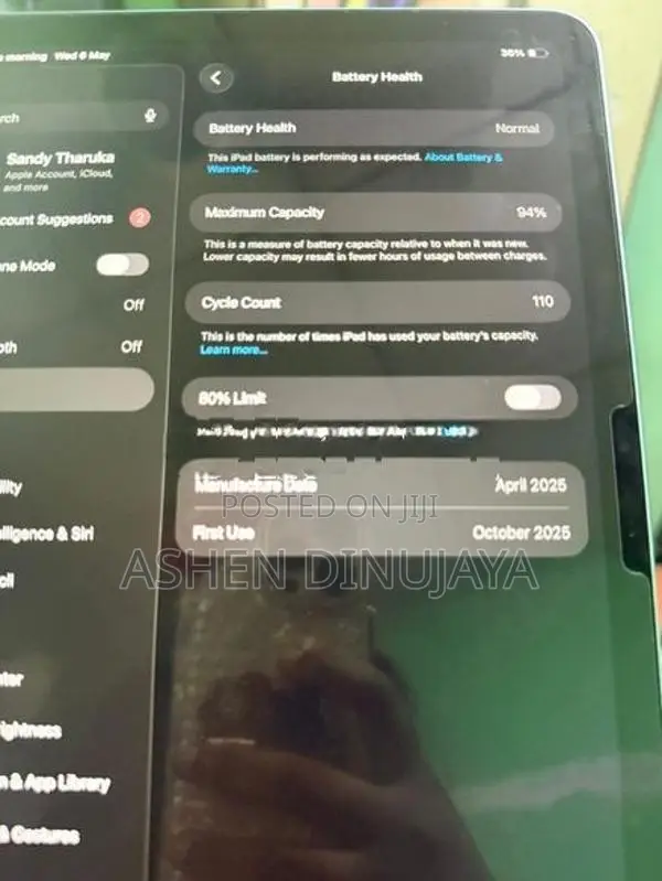 Apple Ipad air 11 256GB (Used)