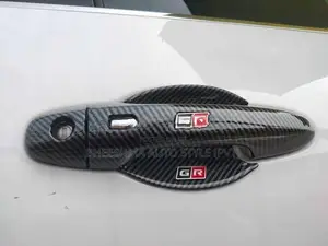 Toyota Hilux GR Sport Back Carbon Fiber Door Handle Cover 2024
