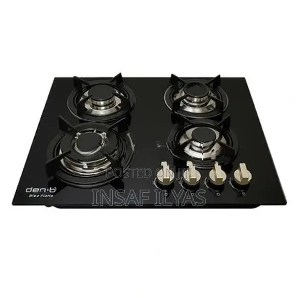 Den-B Glass Top 4-Burner Gas Stove