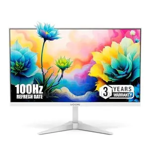 22-Inch Frameless Flat LED Monitor (White, 100Hz)