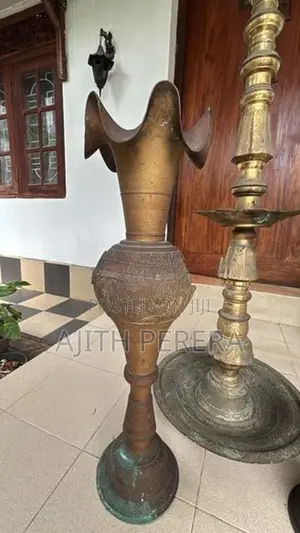 Antique Brass Oil Lamp