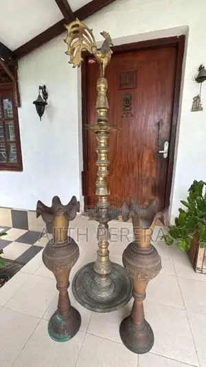 Antique Brass Oil Lamp