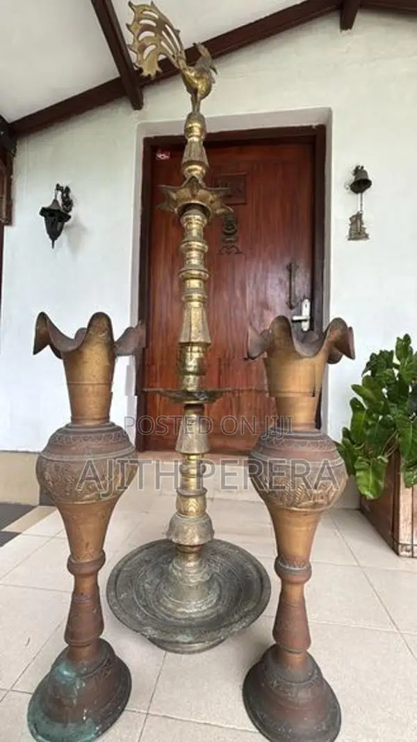 Antique Brass Oil Lamp
