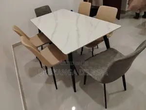 Luxury Dining Table with Cushion Chairs
