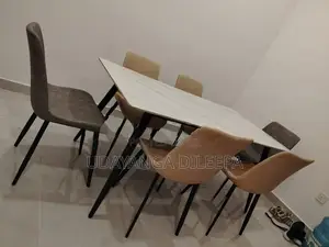 Luxury Dining Table with Cushion Chairs