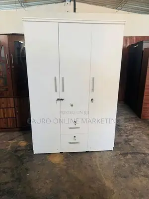 New Melamine White Colour 3 Door Cupboard Wardrobe
