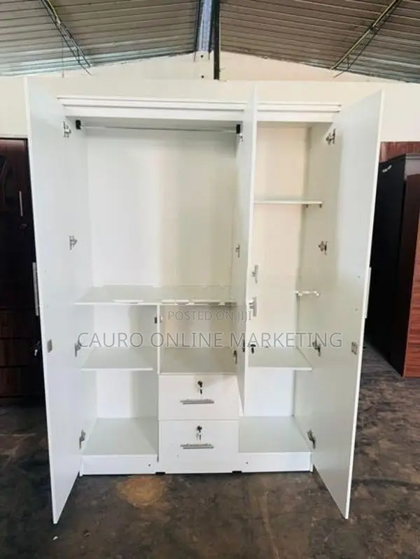New Melamine White Colour 3 Door Cupboard Wardrobe