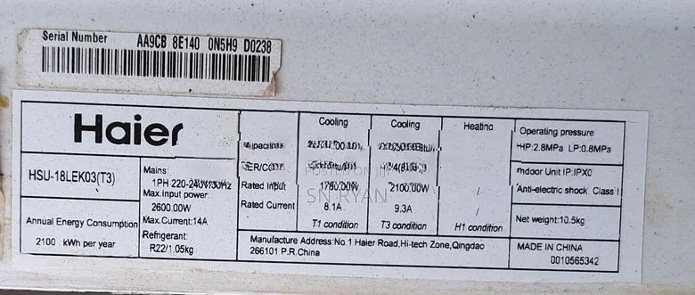 18000 BTU Air Conditioner
