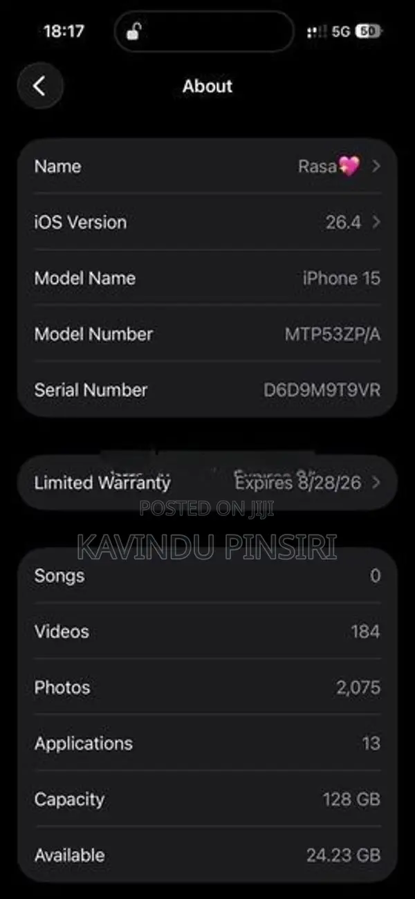 Apple iPhone 15 (Used)