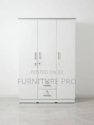 New 3D White Melamine Cupboard 6*4 Ft