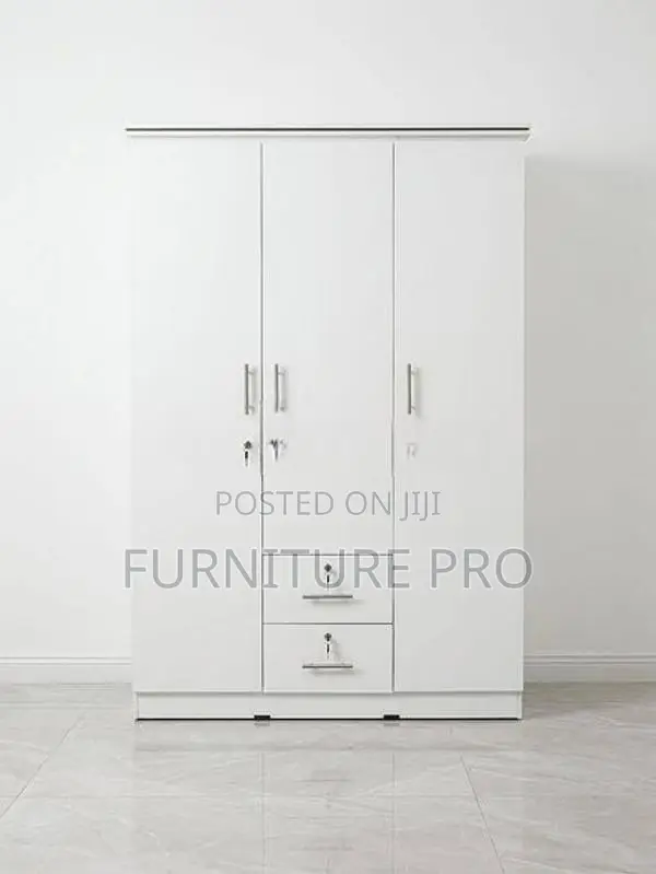 New 3D White Melamine Cupboard 6*4 Ft