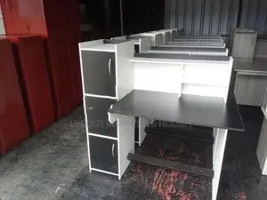 Modern Black and White Side 3 Cupboard Study Tables