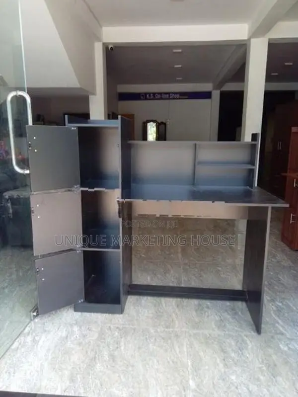 Modern Black and White Side 3 Cupboard Study Tables