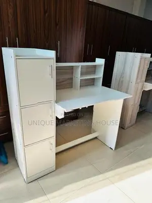 Modern Black and White Side 3 Cupboard Study Tables