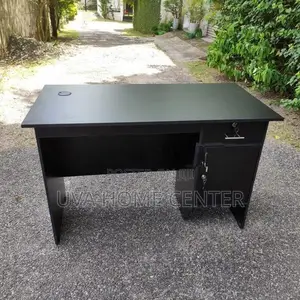 Melamine Black Office Table 4x2ft