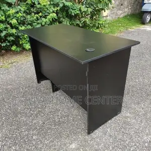 Melamine Black Office Table 4x2ft