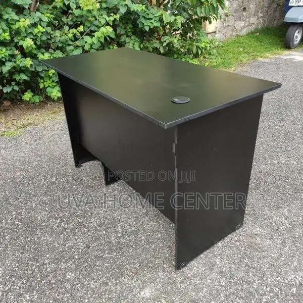 Melamine Black Office Table 4x2ft