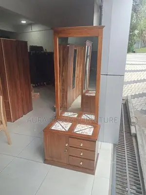 Teak Dressing Table with Cupboard