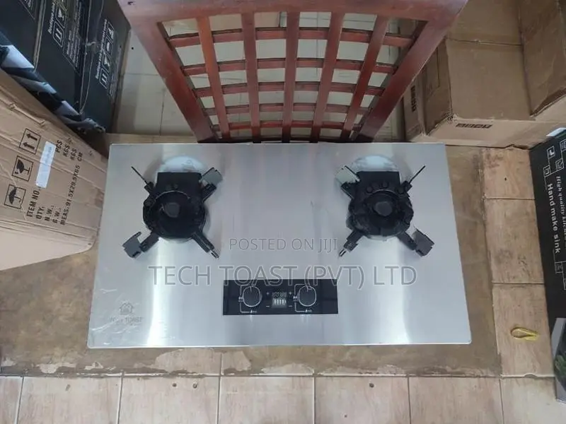 Gas cooker 2 burner hob stainless steel new