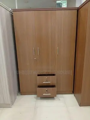 Modern 3D Melamine Camiliya Brown Wardrobe