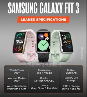 Samsung Galaxy Fit 3 Smart Watch With Amoled Display