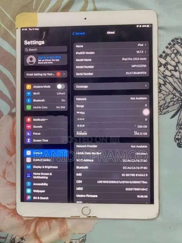 Apple iPad Pro 10.5” 256GB WiFi Cellular