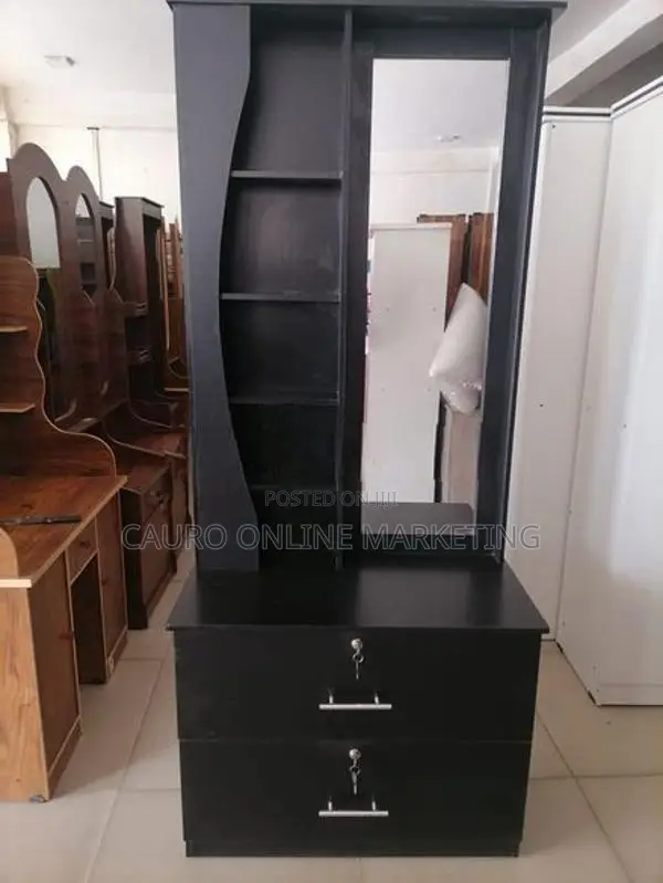 new black colour dressing table cupboard