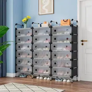 3 Row 7 Layer Dust Proof Shoe Rack 21 Layers
