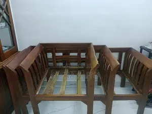 Wood Sofa and Table