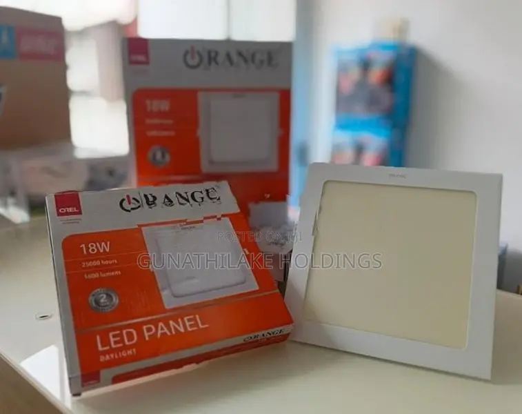 Orange 18 W Panel Light Sunk Squar