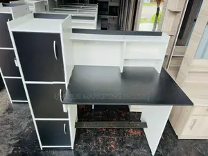 Modern Side 3 Cupboard Black and white Study Tables