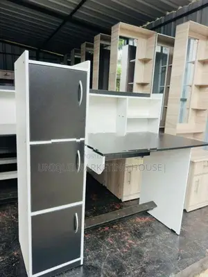 Modern Side 3 Cupboard Black and white Study Tables