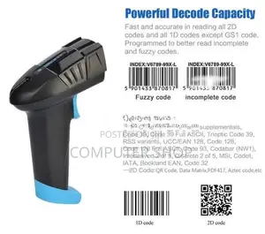 2D Wireless Cradle Base Barcode Scanner For POS Systems (YHD-6100DW)