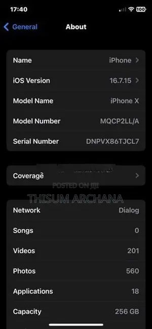 Apple iPhone X (Used)