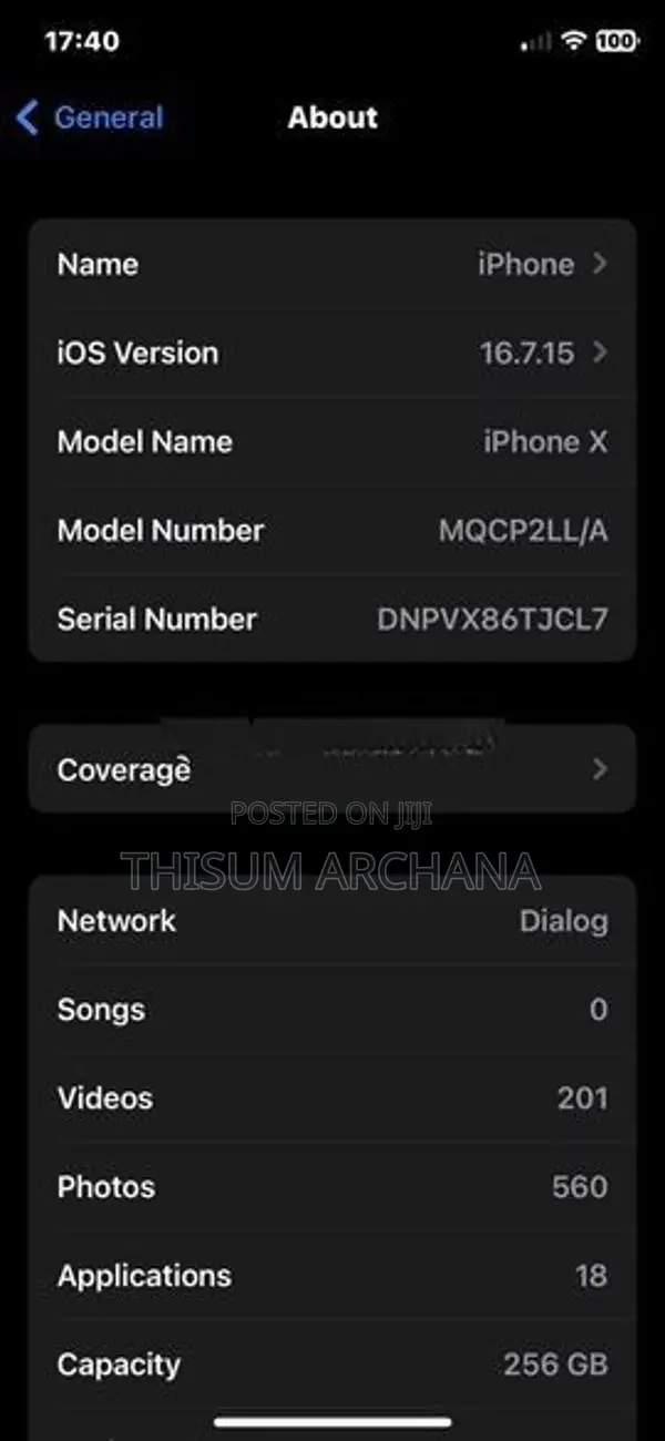Apple iPhone X (Used)