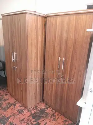 New 2 Door Brown Melamine Wardrobes