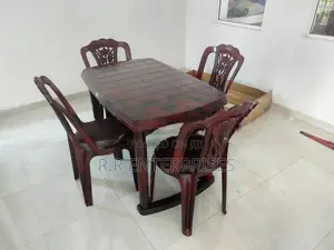 New Plastic Dining Table with Chair 4