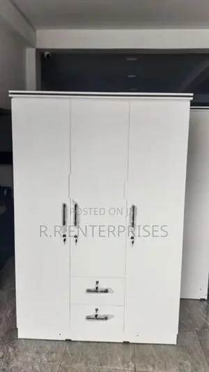 New 3 Door White Melamine Wardrobes