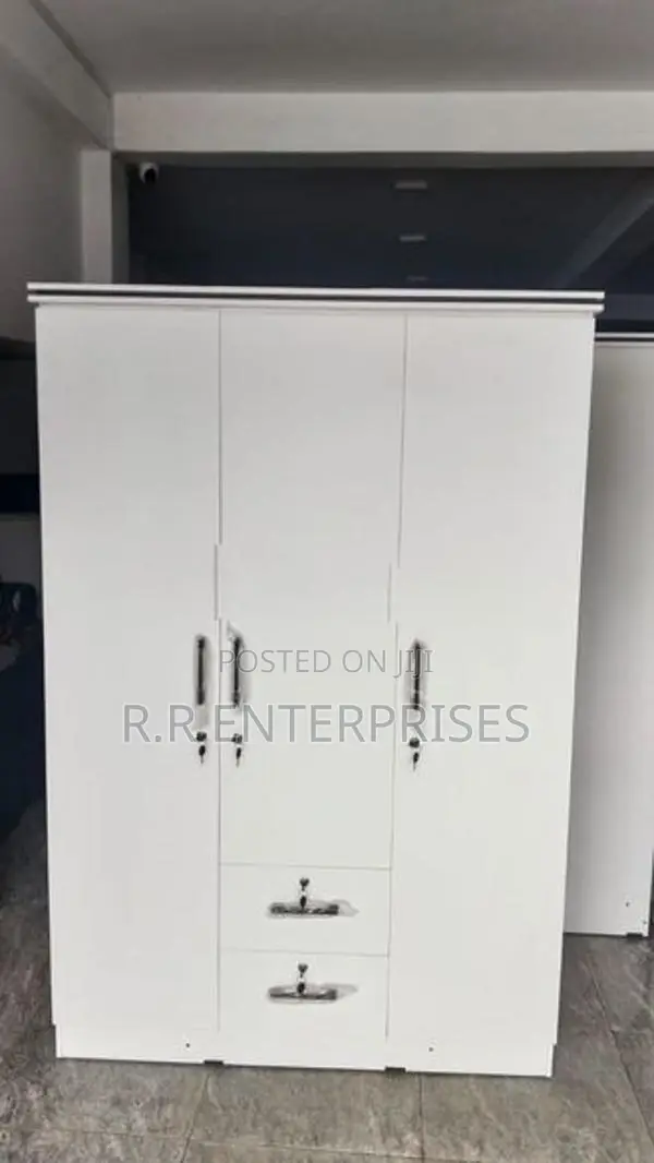 New 3 Door White Melamine Wardrobes
