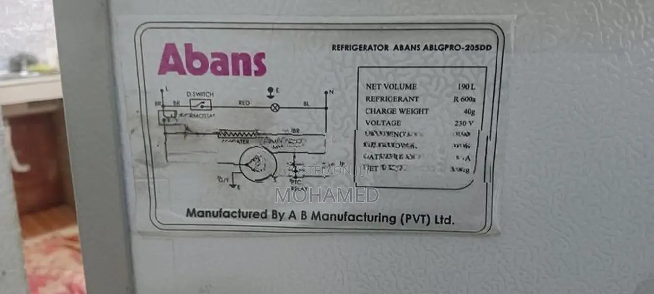 190L Abans Refrigerator