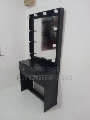 New Black Melamine Dressing Table
