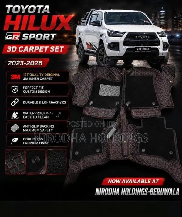 3D Carpet Set for Toyota Hilux GR Sport